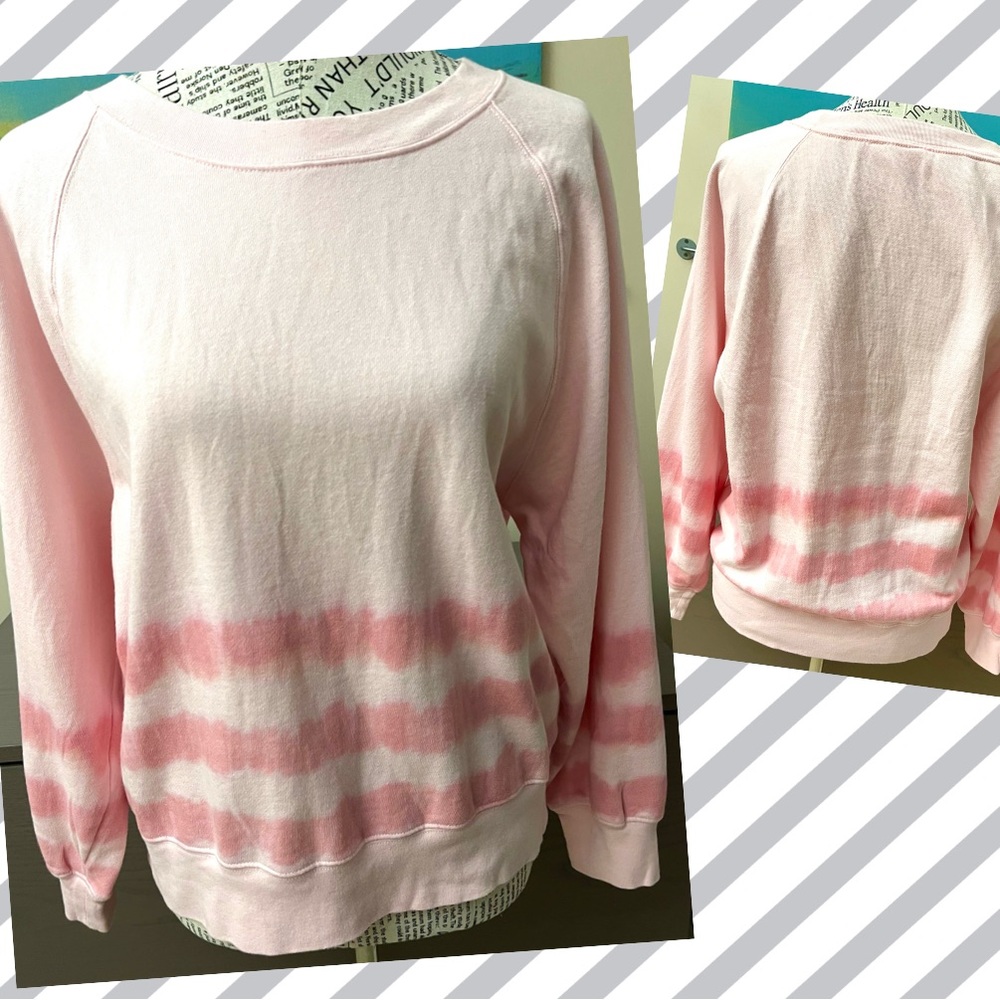 GAP Pink and White Tie-Dye Sweatshirt